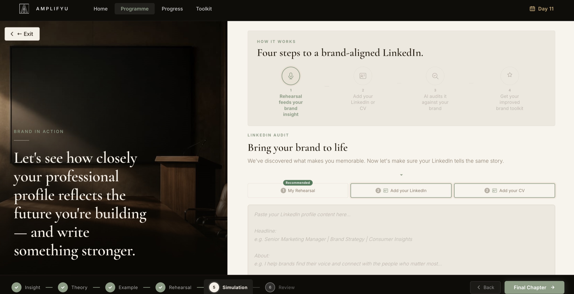 AmplifyU LinkedIn Brand Audit