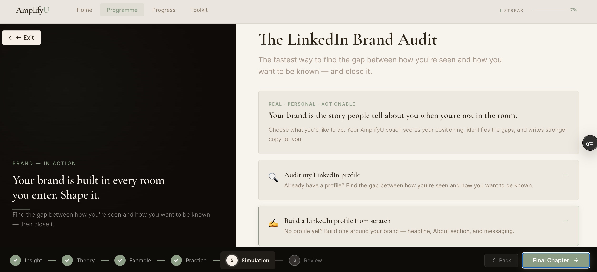 AmplifyU LinkedIn Brand Audit