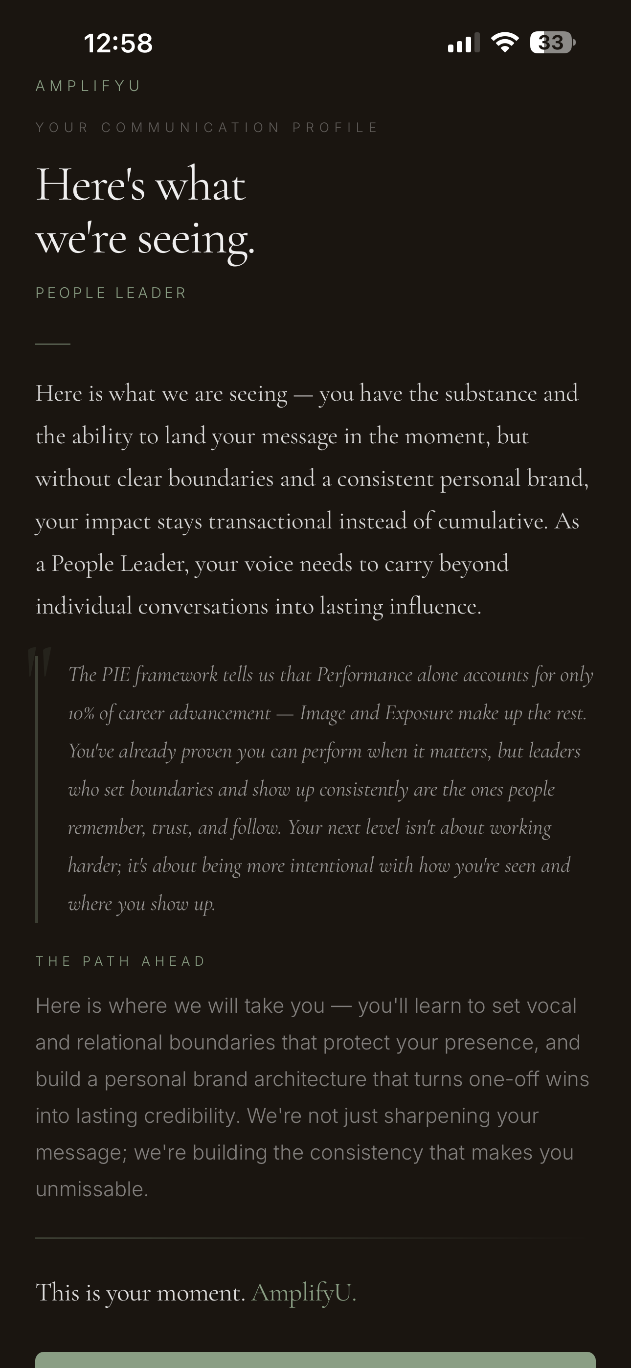Your communication profile